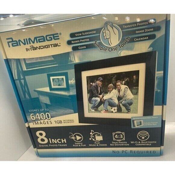 Paniimage 8” Digital Photo Frame Holds 6400 Images New In Box - Picture 1 of 7